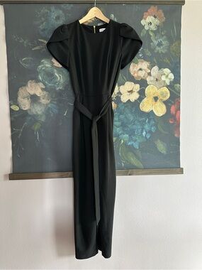 Calvin Klein Black Dress with Gold Zip Detail